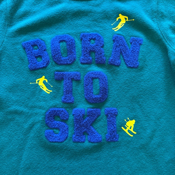 Lands' End Kids Teal 'Born to Ski' Long Sleeve Shirt - Picture 2 of 9